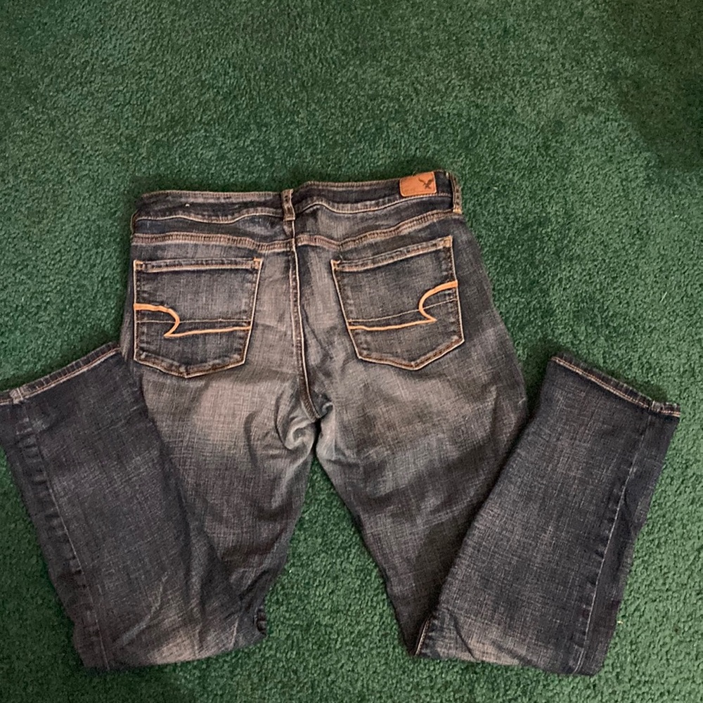 American Eagle Women’s Medium Wash Skinny Jeans Sz 12 Short